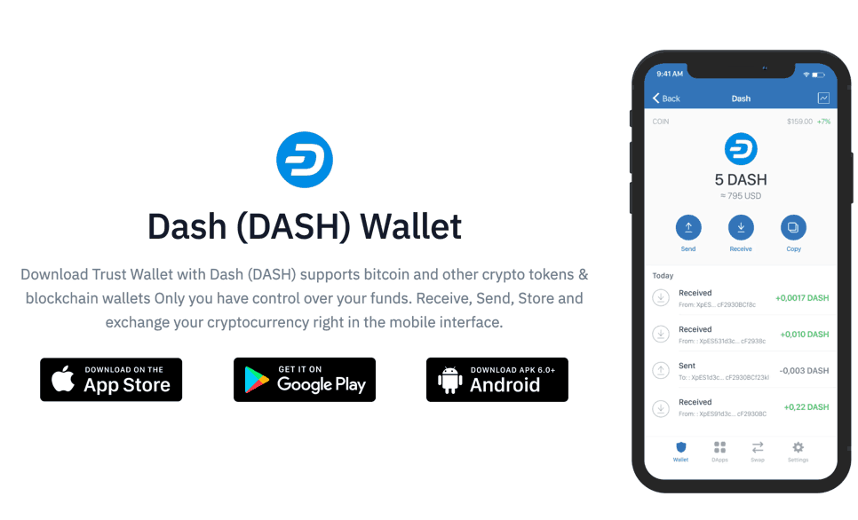 dash wallet update
