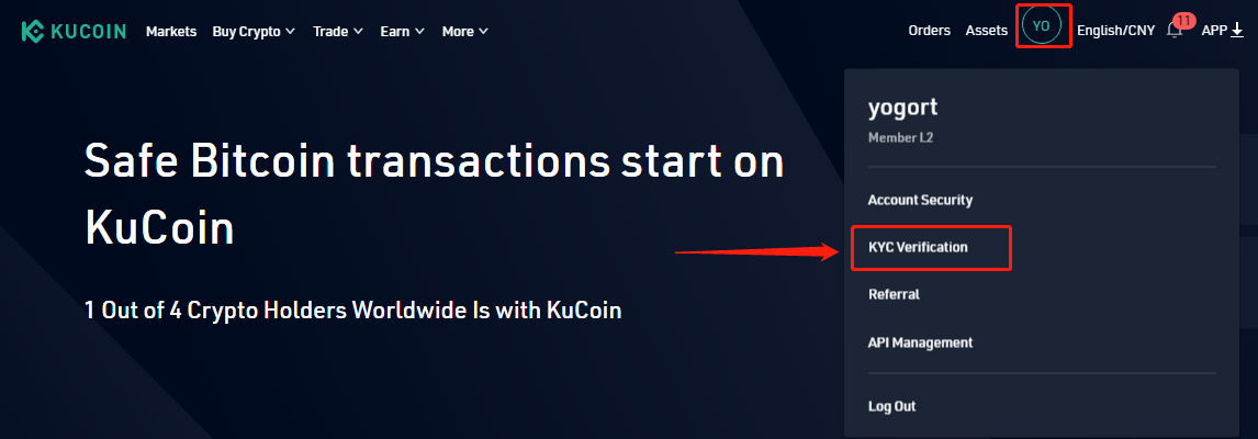 Account Verification kucoin