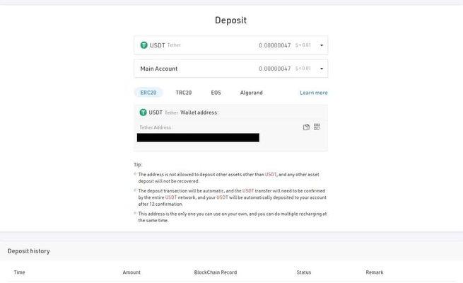deposit funds to kucoin