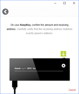sending Crypto keepkey 2