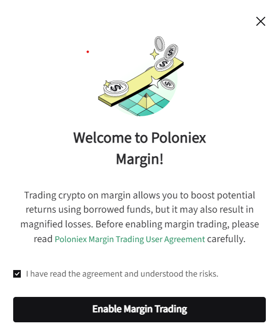 enable margin trading poloniex