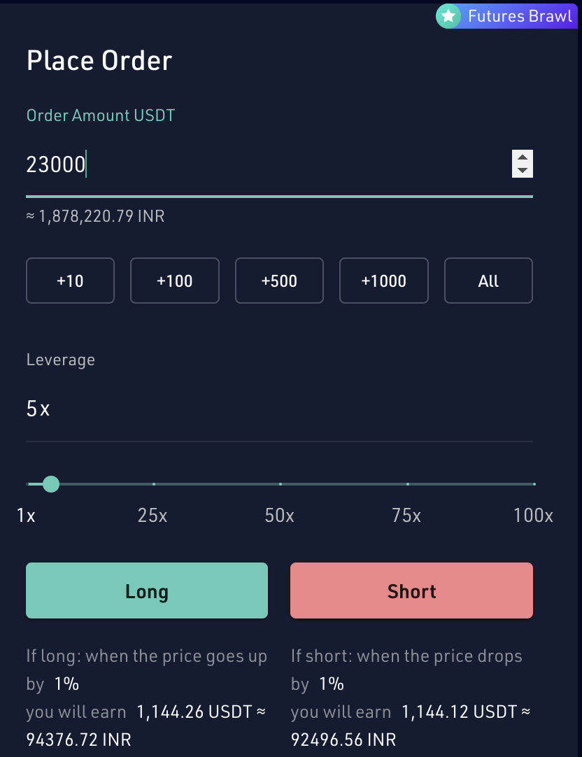 place order futures lite kucoin