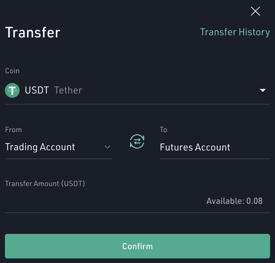 transfer to futures wallet kucoin